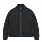Laurent Zip Cardigan - Black