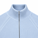 Laurent Zip Cardigan - Blue