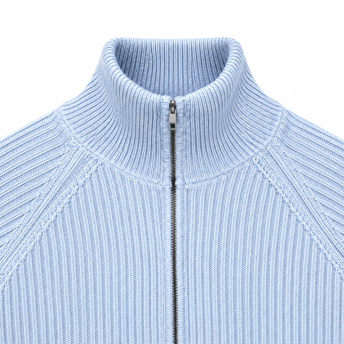 Laurent Zip Cardigan - Blue