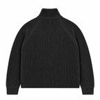 Laurent Zip Cardigan - Black