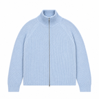 Laurent Zip Cardigan - Blue
