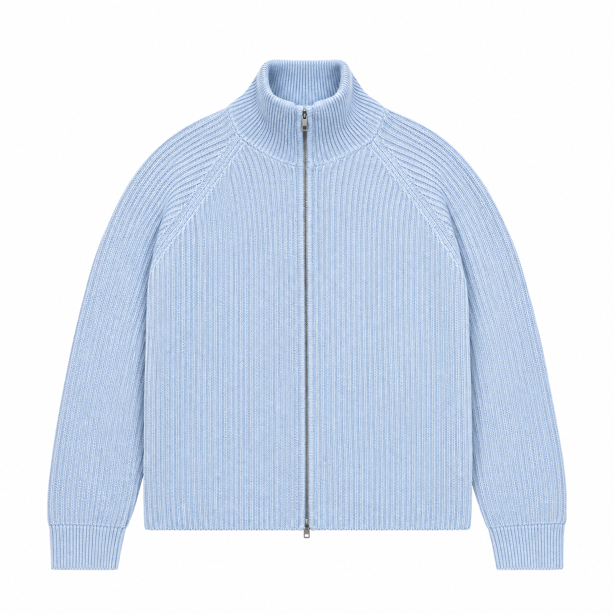 Laurent Zip Cardigan - Blue